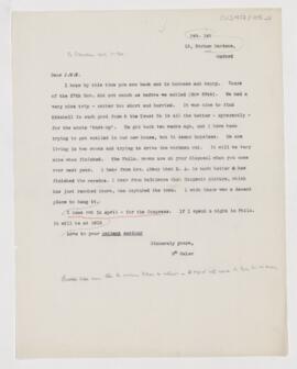 Letter to James William White, February 1, 1907