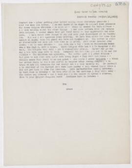 Letter to Susan Revere Chapin, October 12, 1915