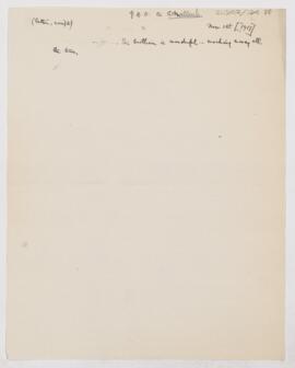 Letter to Thomas Archibald Malloch, November 1, 1917