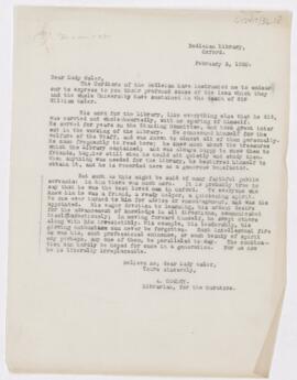Letter to Grace Revere Osler