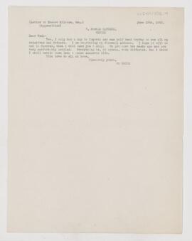Letter to Edward F. Milburn, June 13, 1905