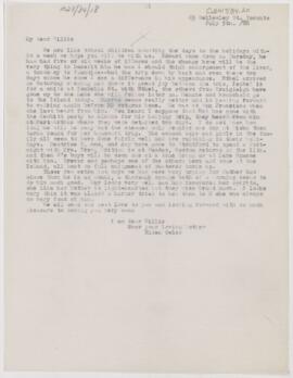 Letter to William Osler, July 5, 1888