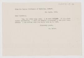 Letter to Fielding Hudson Garrison, March 5, 1913