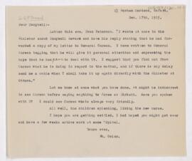 Letter to Campbell Palmer Howard, December 17, 1915