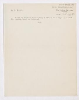 Letter to John Young Walker MacAlister, December 22, 1915