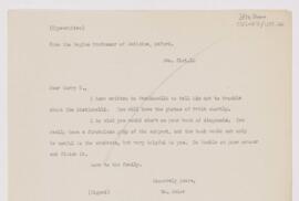 Letter to Henry Mills Thomas, January 31, 1910