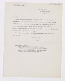 Letter to George Alder Blumer, February 1, 1917