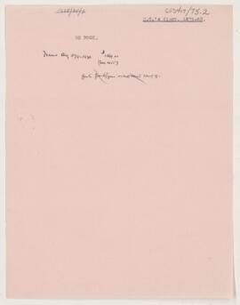 Notes taken from Osler's diary, 1879-1883
