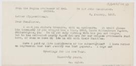 Letter to John Young Walker MacAlister, January 6, 1915