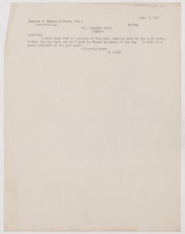 Letter to Edward F. Milburn, June 7, 1909