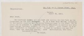 Letter to John George Adami, March 20, 1912