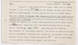 Letter to Karl Friedrich Wenckebach, July 13, 1919