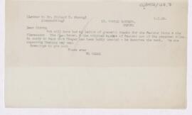 Letter to Richard Pearson Strong, January 3, 1919