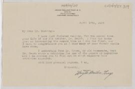 Letter to Harvey Cushing, April 16, 1926