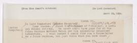 Letter to Sydney Holland Knutsford, March 25, 1919