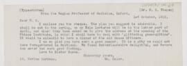 Letter to William Sydney Thayer, October 1, 1912