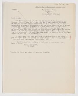 Letter to John George Adami, (Autumn 1906 ? )