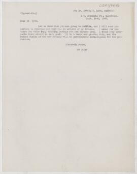 Letter to Irving P. Lyon, September 16, 1898