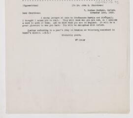 Letter to John Woolman Churchman, November 16, 1905