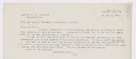 Letter to Harvey Cushing, April 1, 1914