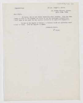 Letter to Joseph Hersey Pratt, April 27, 1908