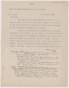Letter to Henry Mills Hurd, January 25, 1915