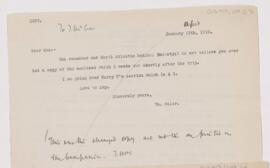 Letter to Thomas McCrae, January 13, 1910