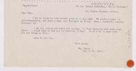 Letter to Duncan McEachran, September 27, 1912