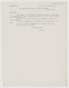 Letter to Thomas R. Boggs, May 17, 1910