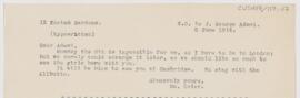 Letter to John George Adami, June 2, 1914