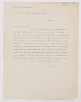 Letter to Henry Mills and Zoe Thomas Thomas, October 26, 1917