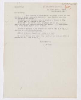 Letter to Humphry Davy Rolleston, October 8, 1915
