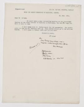 Letter to M. Sa'eed