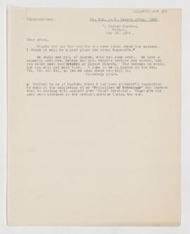 Letter to John George Adami, May 26, 1906