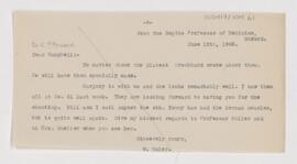 Letter to Campbell Palmer Howard, June 12, 1906