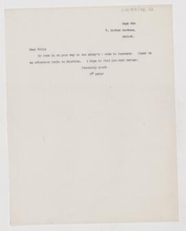Letter to James William White, September 8, 1905