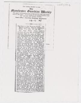 Review of Cushing's "Life of Sir William Osler"