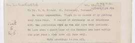 Letter to William Gray Ricker, February 12, 1919