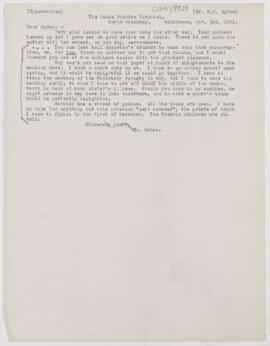 Letter to Henry Vining Ogden, November 2, 1891