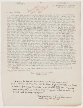 Letter to William Osler, April 13, 1886