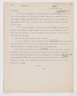 Letter to Thomas McCrae, February 16, 1907