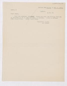 Letter to John George Adami, May 2, 1917