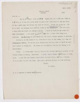 Letter to Harvey Cushing, November 15, 1916