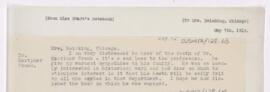 Letter to Mrs. Reinking, May 7, 1919