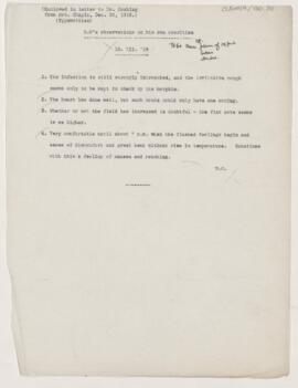 Letter to Harvey Cushing, December 28, 1919