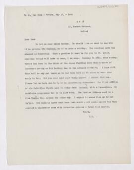 Letter to George Dock, May 2, 1917