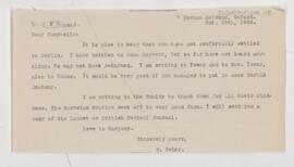 Letter to Campbell Palmer Howard, October 25, 1906