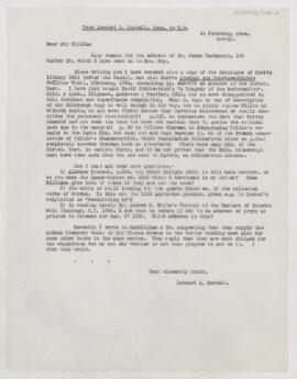 Letter to Thomas McCrae, July 24, 1912