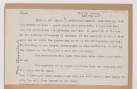 Letter to Karl Friedrich Wenckebach, May 7, 1910
