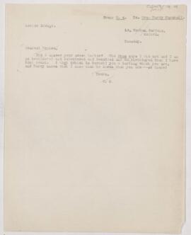 Letter to Mrs. Henry Marchall, July 12, 1911